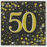 Sparkling Fizz Black & Gold Napkins