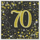 Sparkling Fizz Black & Gold Napkins
