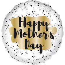 18" Mother's Day Black, Gold & Silver Script Foil