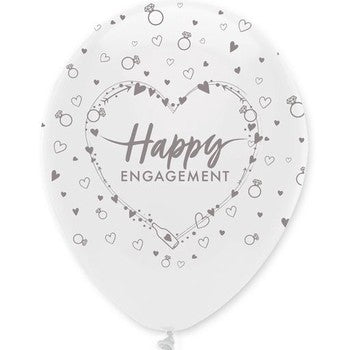Balloon Happy Engagement Pearl - Pack 6